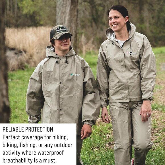 Women's Waterproof Breathable Rain Suit 2-Layer Packable with Hood - Picture 6 of 6
